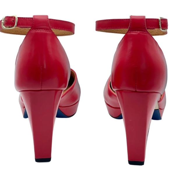 dr LIZA closed toe sandal - APPLE RED - Size 8.5 - Picture 3 of 11